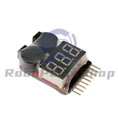1-8S low voltage alarm battery voltage 2IN1 tester low voltage buzzer alarm /RS