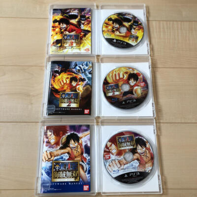 Lot 3 One Piece Pirate Warriors 1 2 3 set PS3 Playstation 3 Bandai