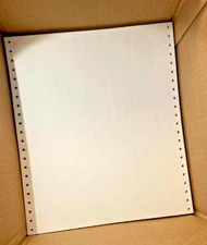 100 sheets dot matrx tractor feed computer paper Continuous NOS