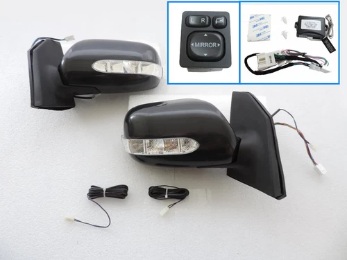 Power Fold LED Signal Side Mirror+SWITCH+Wiring For 03 ~08 TOYOTA COROLLA  ALTIS