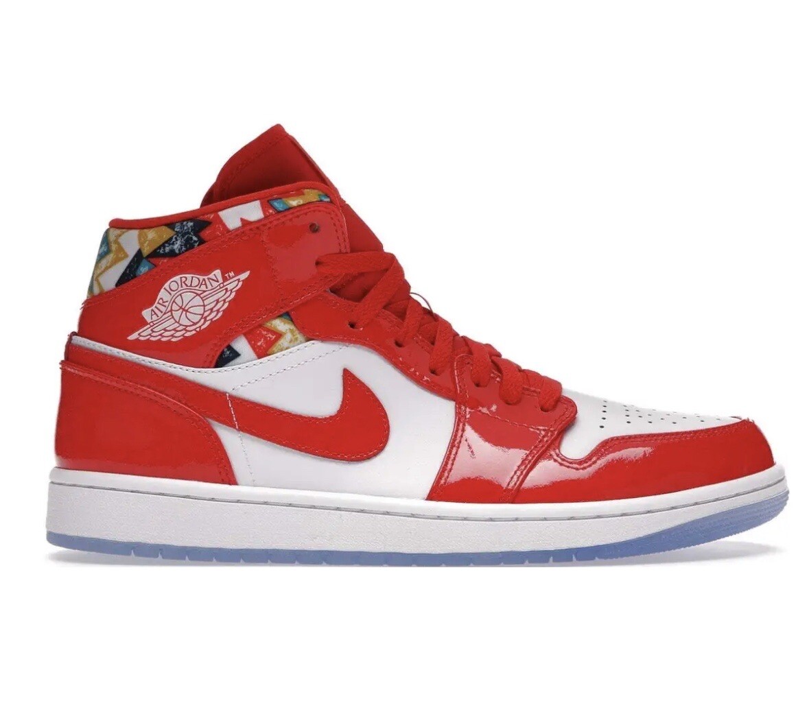 Nike Air Jordan 1 Mid Barcelona Sweater Red Patent Sneaker  display picture 3