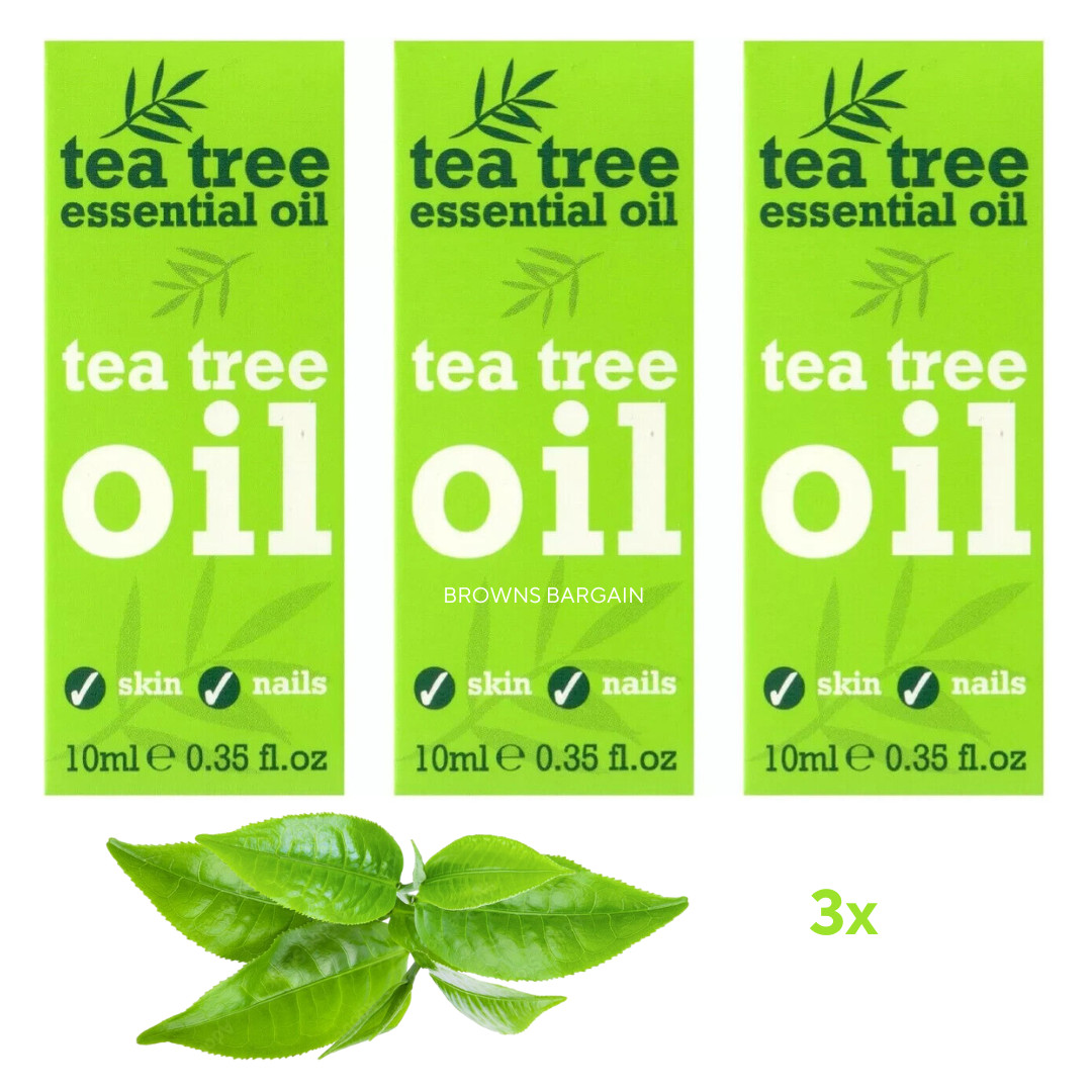 3X Tea Tree 100% Pure Essential Oil Anti Fungal Anti Bacterial Anti Virus - 10ml