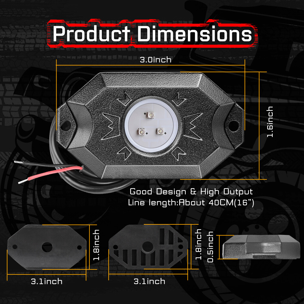 For Polaris Ranger XP 500/570/900/1000 Crew 2Pcs UTV LED Interior Dome