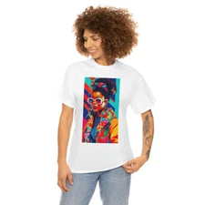 Bold Black Woman: AI Art Unisex Heavy Cotton Tee 39