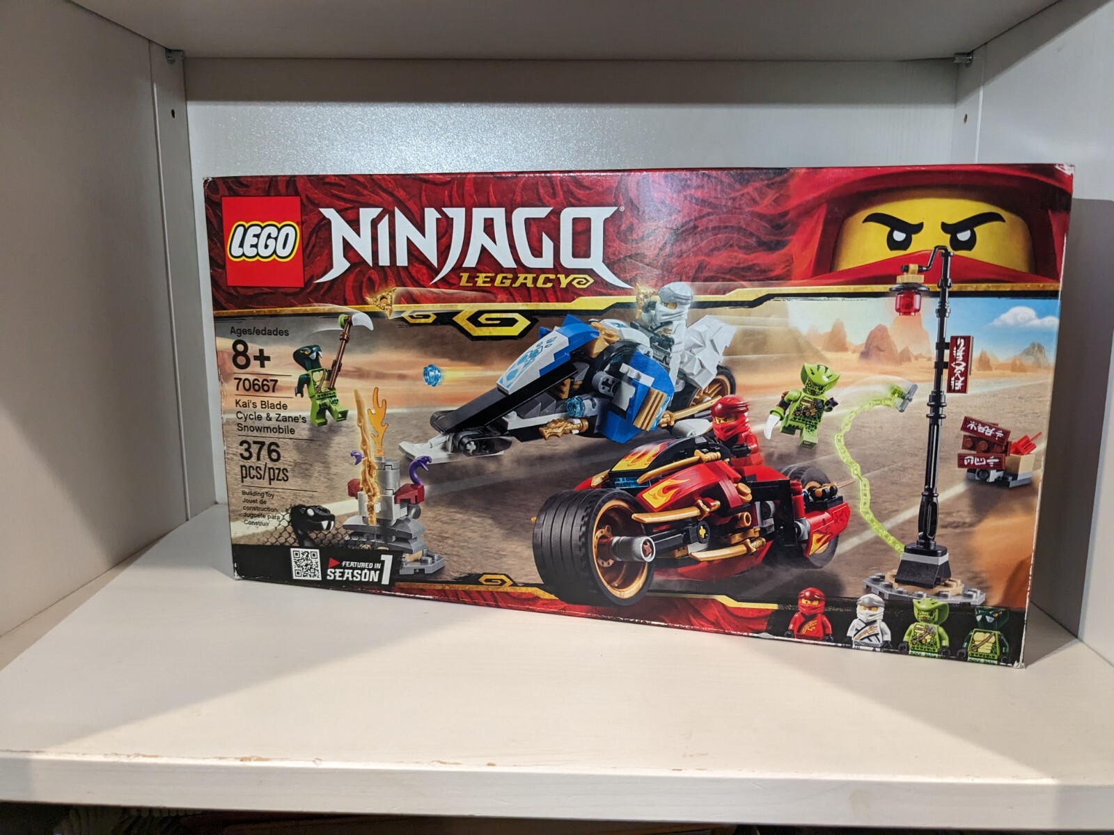 LEGO NINJAGO Kai's Blade Cycle & Zane's Snowmobile 70667NEW+BONUS Minifigure! eBay
