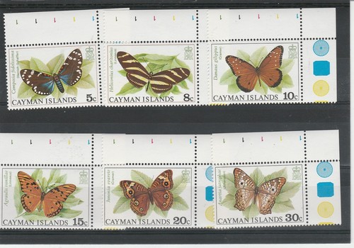 CAYMAN ISLANDS 1977 FARFALLE - 6 VAL MNH MF53230
