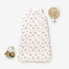 Rose Pink Floral Organic Cotton Baby Girl Sleeping Bag 3.5 Tog 0-6 Months