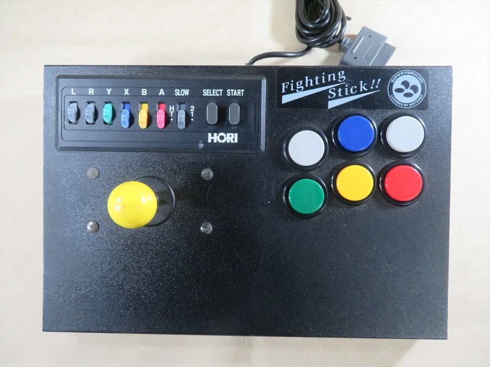 Super famicom HORI fighting stick Nintendo joy stick controller Japan game black - Image 2 of 4