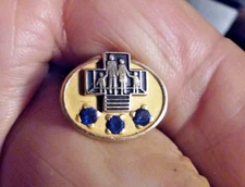 Vintage Family Utilities Electric Company 30 Year Service Award Pin w/ Rubies GF