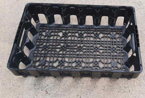 COCA COLA COKE VINTAGE USED CRATE BLACK PLASTIC 24x 20 OZ BOTTLE 19" x 12"