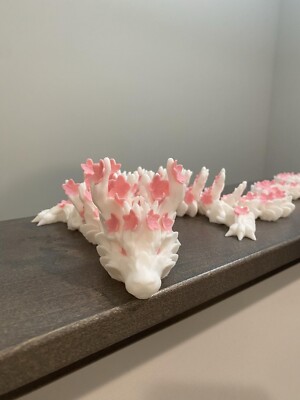 Largest Size 3D Articulating Cherry Blossom Dragon 24'' Length  Sakura Flowers 