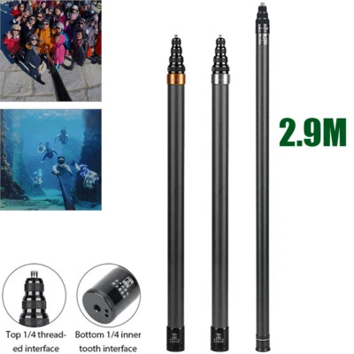 MARKENLOS 2,9m verstellbarer unsichtbarer Extended Selfie Stick für Insta360 X3/ONE RS X2