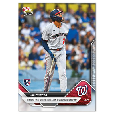2025 Topps Now 335 James Wood Washington Nationals RC Longest HR PR 1601