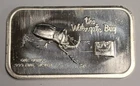 1 oz Vintage .999 Silver Art Bar ~ 1974 The Watergate Bug ~ Colonial Mint