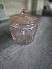 VINTAGE OPEN ROSE ANCHOR HOCKING PINK DEPRESSION COOKIE JAR LID