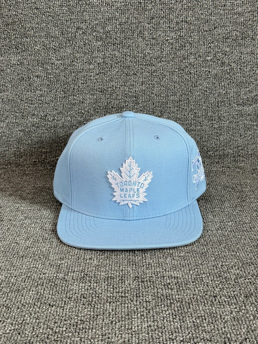 Mitchell & Ness Toronto Maple Leafs Snapback Light Blue Flat Brim Hat