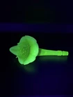 Vintage Epergne Green Opalescent Glass Replacement Horn