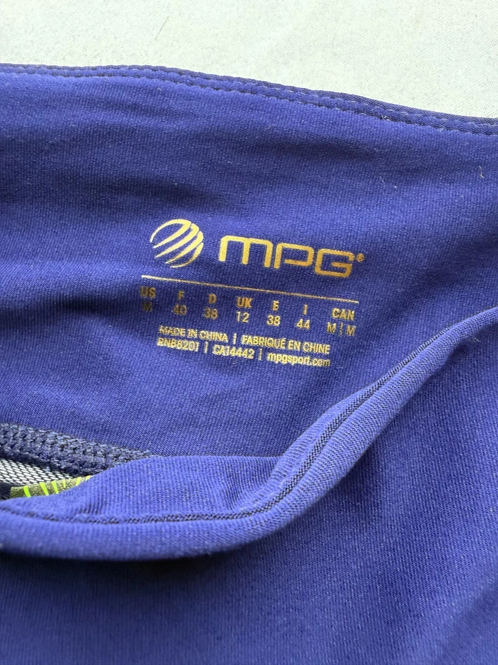 Леггинсы женские с высокой талией MPG средние фиолетовые тренировочные для йоги пилатеса эластичные - Изображение 2 из 4