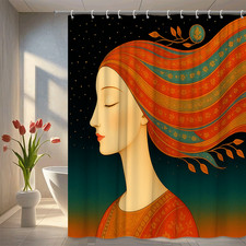 Artistic Floral Shower Curtain - Modern Decor for Bathroom