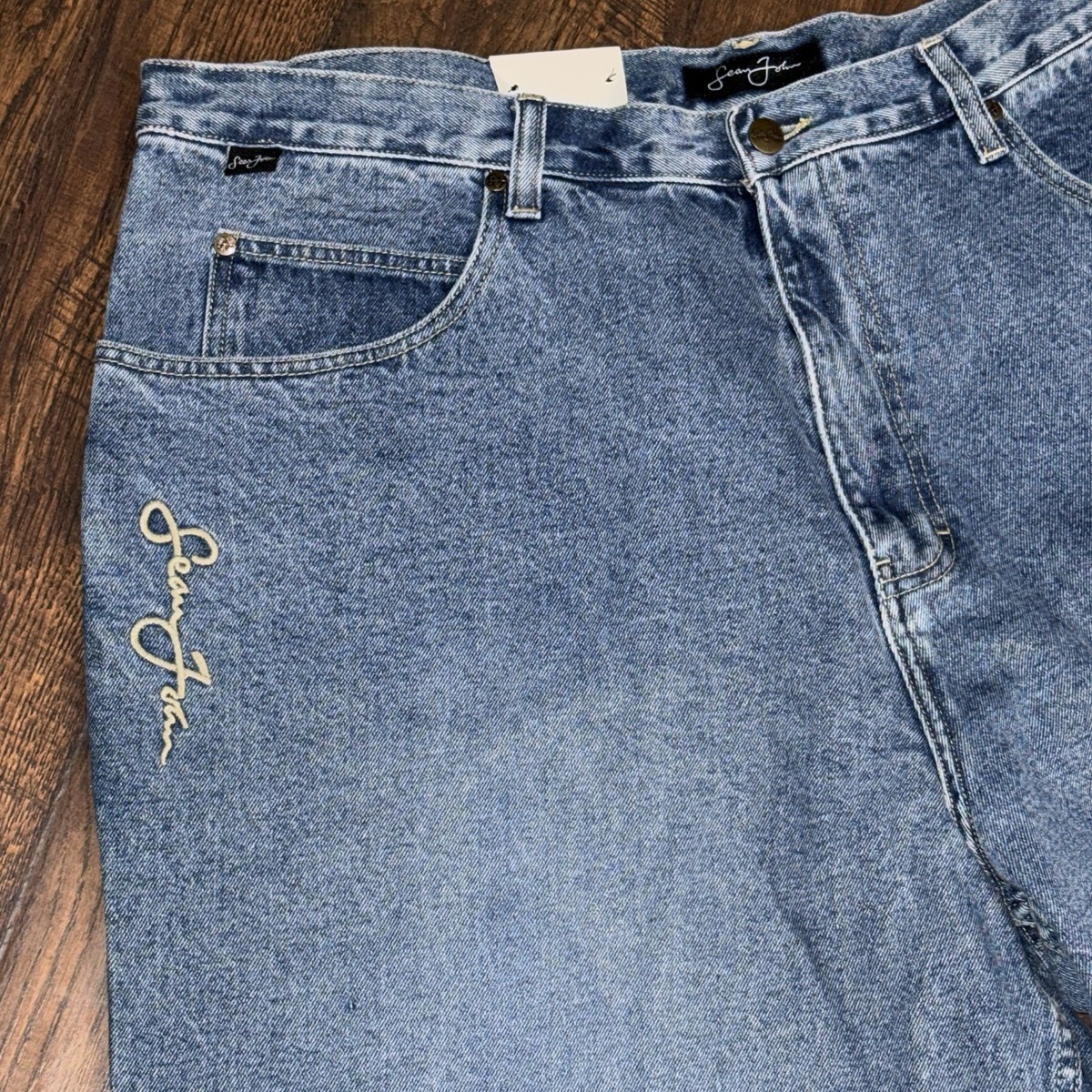 VTG Sean John Jeans 40 Blue Baggy Wide Leg Hip Hop Rap Skater