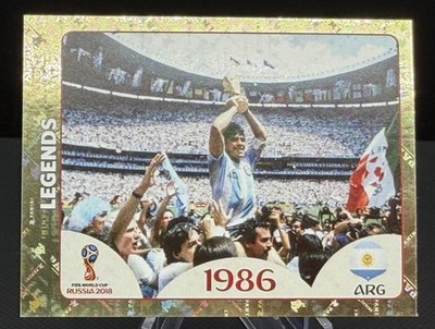 Diego Maradona #664 2018 FIFA World Cup Russia Gold Foil Legends