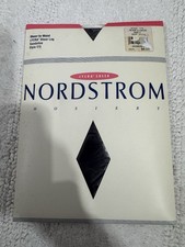 Vintage NORDSTROM Hosiery Pantyhose Black Illusion Lycra Sheer Size C Style 173