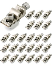 25Pcs Grounding Lugs for Solar Panel Mounting Rail Bracket Aluminum Clip