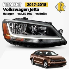[Halogen] For 2017-2018 Volkswagen Jetta Sedan Passenger Headlight w/LED DRL RH