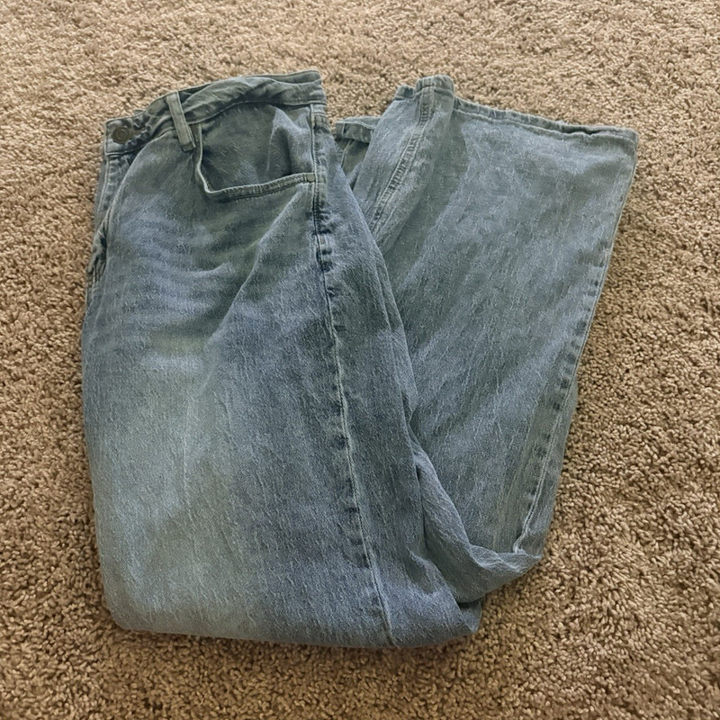 No Boundaries Juniors Gray Straight Leg Denim Jeans Solid Cotton Blend Size 15
