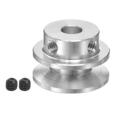 V-Type Pulley 6mm Bore 22mm Outer Dia Single Groove Aluminum Alloy