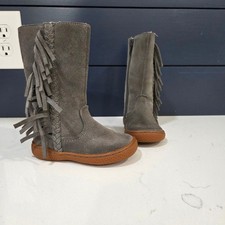 Livie  Luca Sonoma Gray Suede Fringe Boots 6 Toddler