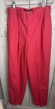 Vintage Ralph Lauren Polo High Waist Pants Sz 8 Coral Pink Chino Pleated Cotton