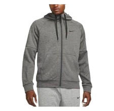 Nike Dry Men's Therma Full Zip Hoodie Charcoal Smoke Grey Sz. 2XL XXL DQ4830-071