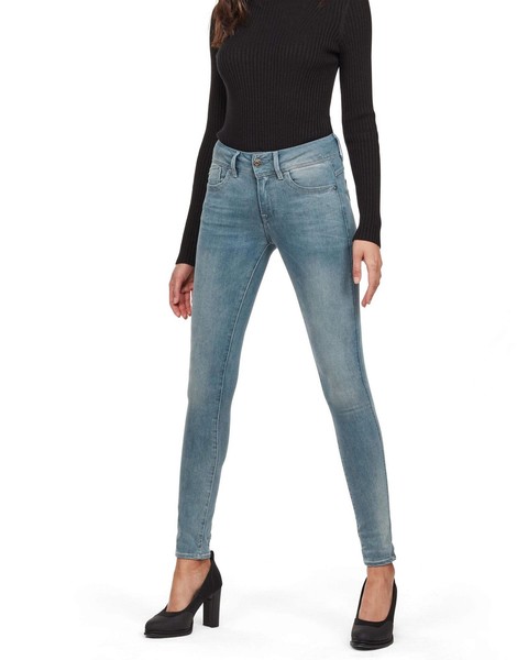 G-Star, Damen, Jeans, Skinny, Lynn Mid Skinny Wmn, Medium Aged Blau, W26 L32-image