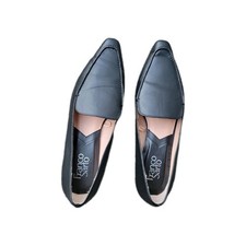 FRANCO SARTO Belamour Loafers Black Leather Women Size 8M Minimalist Luxury