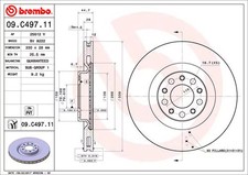 Disque de frein (à l'unité) BREMBO 09.C497.11 ALFA ROMEO STELVIO (949_)