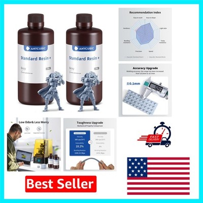 405nm UV Curing Resin 2kg - Upgraded for High Precision & Rapid Printing