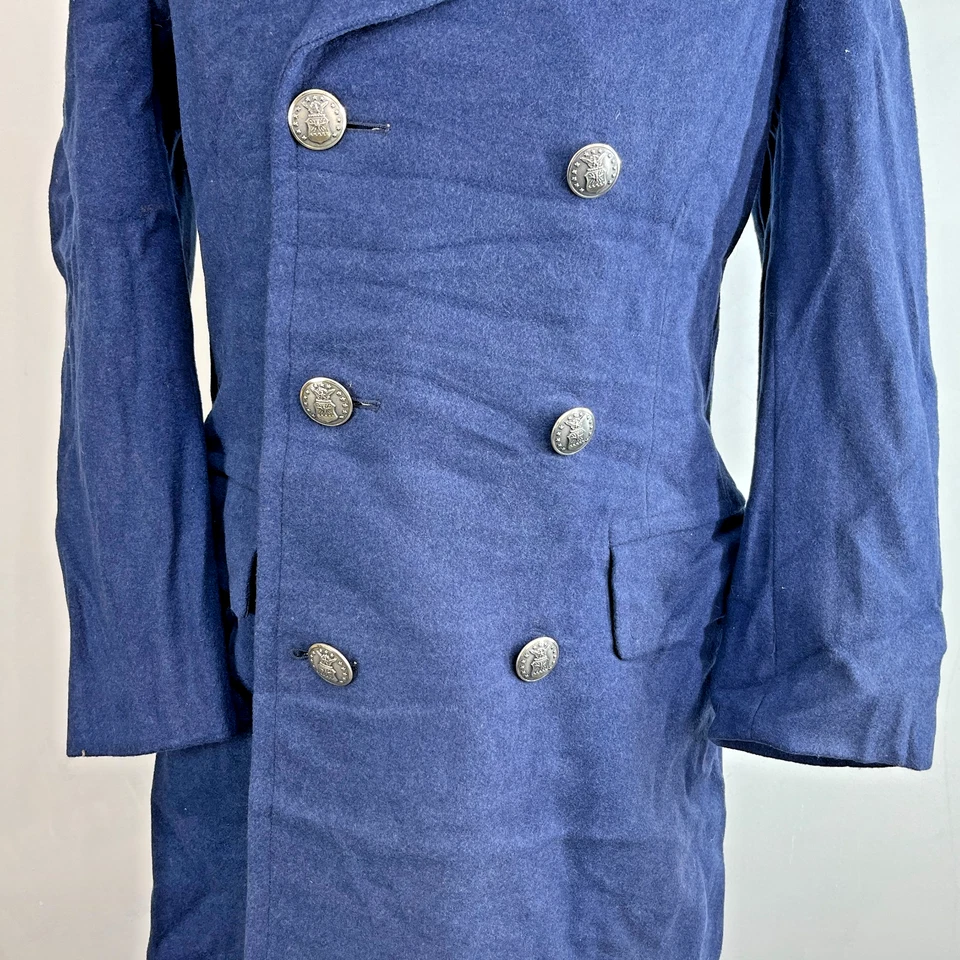 USAF U.S Air Force Military Wool Greatcoat Overcoat in Blue  size M (35R) - Image 3 of 4