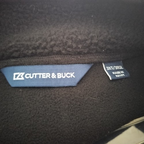Detroit Lions Men's 3x Half Zip Fleece Cutter & Buck Black w/ Blue Logo - Picture 10 of 11