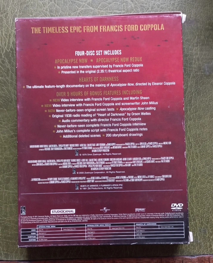 Apocalypse Now 4 Disc Collector's Edition DVD - Image 3 of 4
