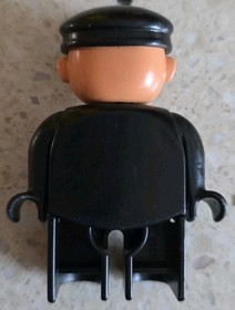 LEGO DUPLO - BLACK TRAIN DRIVER - 2932 - 2741 - VINTAGE - USED