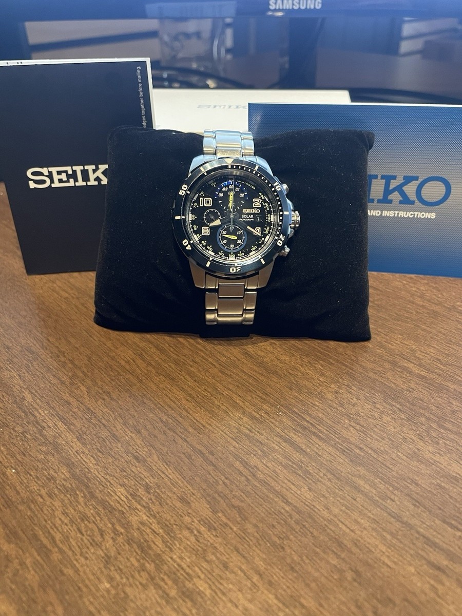 SEIKO SSC637 Jimmie Johnson Special Edition Solar Chronograph