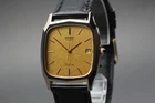 [Near MINT] Vintage SEIKO Dolce 9522-5010 28mm Gold Dial Quartz Men's Watch