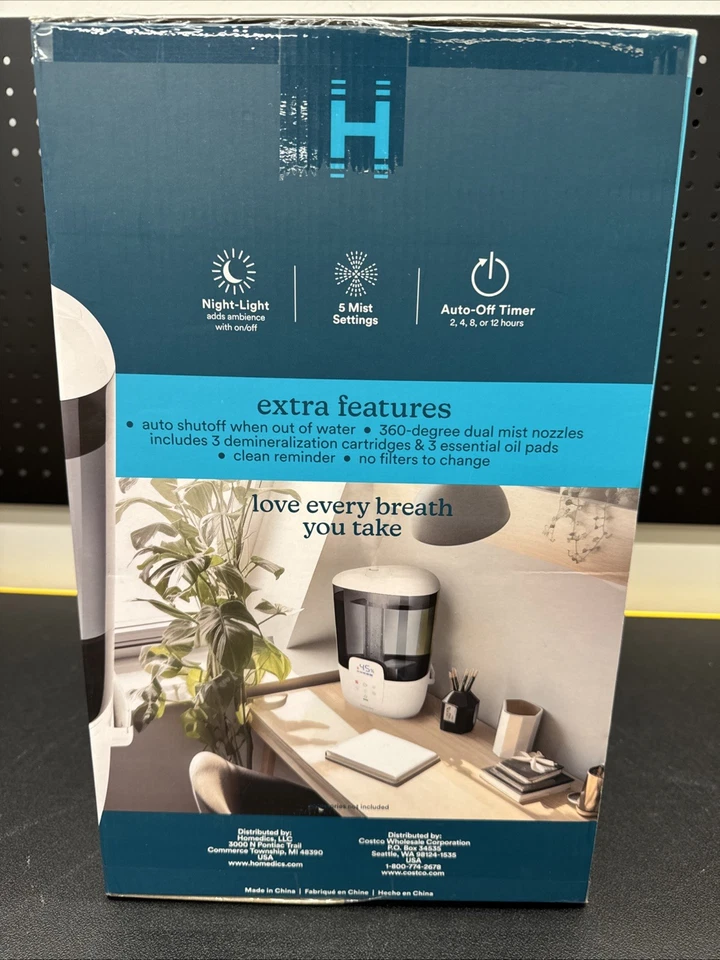 TOP Performance!! Homedics Breath Better Warm & Cool Mist Ultrasonic Humidifier. - Image 3 of 4