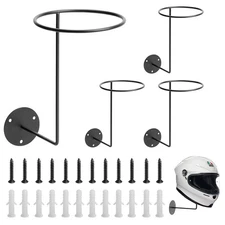 Helmet Holder Wall Mount - 4 Pack Metal Motorcycle Helmet Holder,Sturdy Steel...
