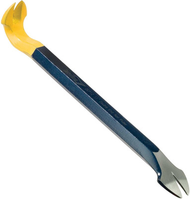 Nail Puller - 12'' Double-Ended Pry Bar with Straight & Wedge Claw End - DEP12