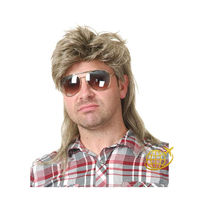 80Er Mullet PerüCke Herren Lang Synthetische Haare Cosplay Halloween KostüM