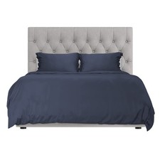 Duvet Cover Bed Linen Set, 3 -Piece Set, Navy Blue, Full