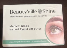 New & Sealed BeautyVille Shine 400 Eyelid Lift Strips -Medical Grade Eyelid Tape