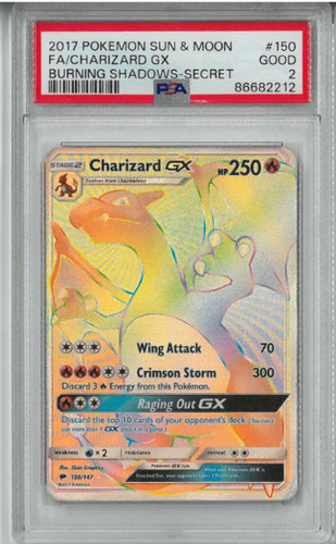 Charizard-GX graded PSA 2 for sale on eBay